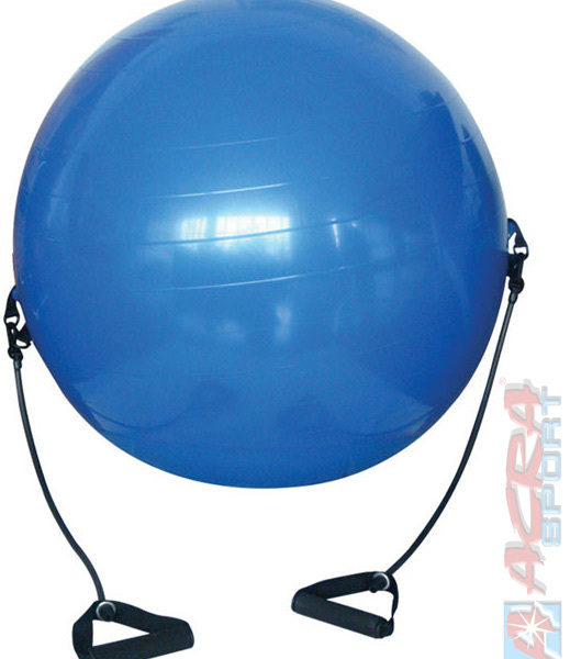 ACRA Míč gymball modrý 65cm set se siliči na cvičení