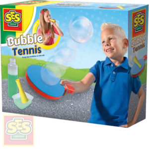 SES CREATIVE Zábavný tenis s bublinami set pěnová pálka s bublifukem a doplňky
