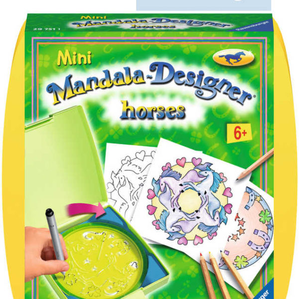 RAVENSBURGER Mini mandala designer koně kreativní set s pastelkami
