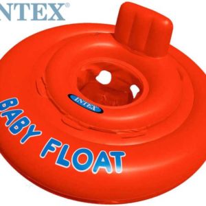 INTEX Baby float červený kruh s otvory na nohy 76 cm tkz. křížem