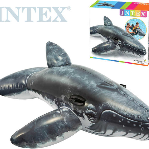 INTEX Velryba nafukovací s úchyty 201x135cm dětské vozítko do vody 57530