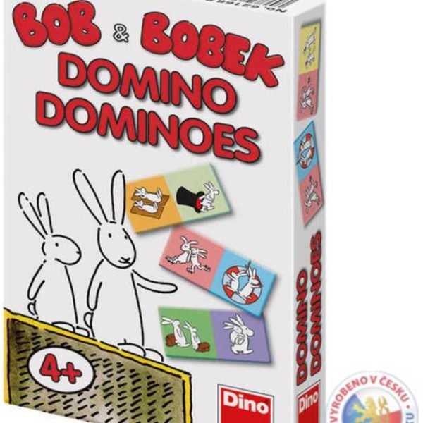 DINO Domino Bob a Bobek 28 kartiček kapesní *SPOLEČENSKÉ HRY*