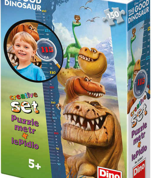 DINO Puzzle Hodný dinosaurus 150 dílků dětský metr Disney v krabici