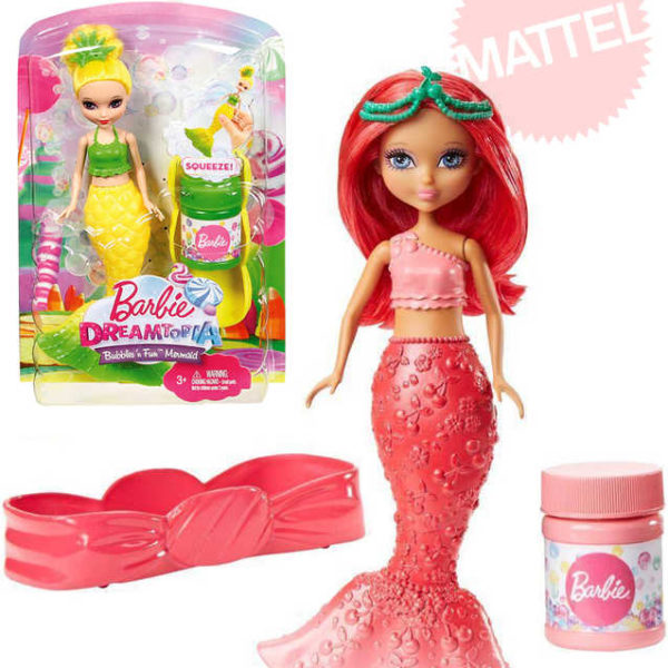 MATTEL BRB Barbie Dreamtopia víla bublinková malá panenka bublifuk 3 druhy