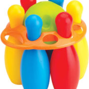 DOLU Set baby bowlingový kuželky dětské plastové 6ks + koule 2ks