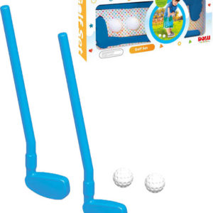 DOLU Set golfový pálka plastová modrá 2ks + míček 2ks malý golfista