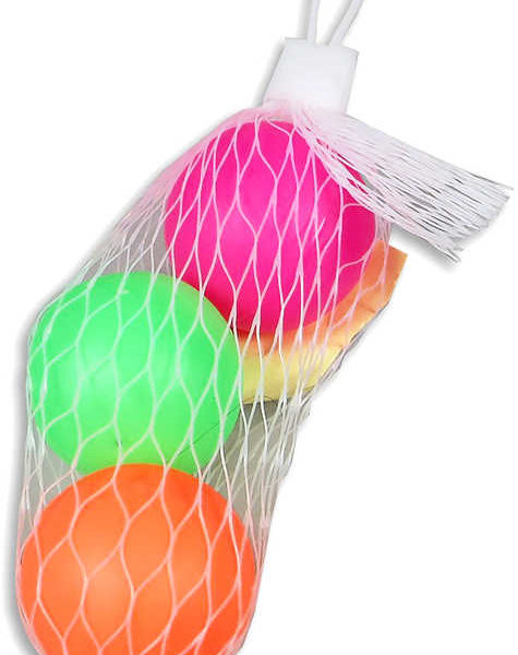 Míčky 4cm na beachball set 3 ks balonky barevné plastové v síťce