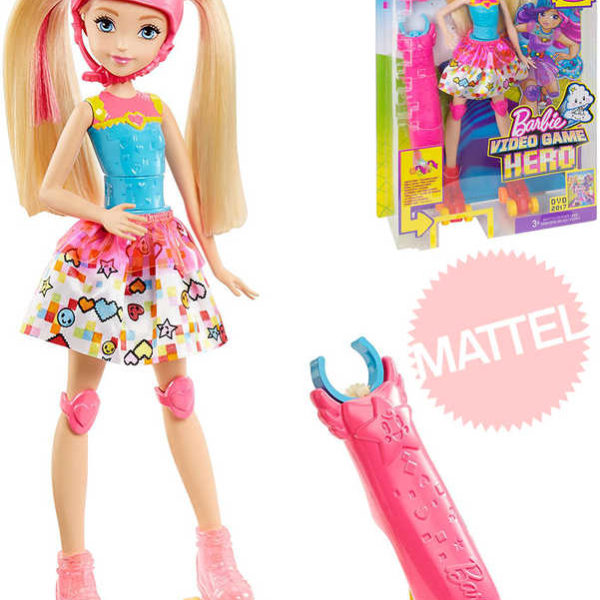 MATTEL BRB BARBIE Panenka na bruslích ve světě her svítící na baterie Světlo