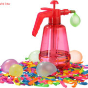 Pumpa plnič na vodní balonky set tlakovací láhev + vodní bomby neonové 250ks 3 barvy