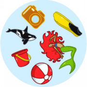ASMODEE Hra postřehová Dobble BEACH voděodolné karty v sáčku *SPOLEČENSKÉ HRY*