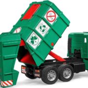 BRUDER 02753 (2753) Set auto nákladní zelené MAN TGS popeláři + 2 popelnice plast