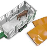 BRUDER 02227 (2227) Auto přepravník na zvířata set s figurkou kráva model 1:16 plast