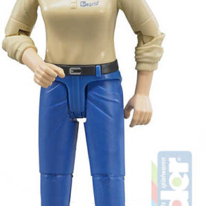 BRUDER 60408 Figurka kloubová žena 11cm modré kalhoty 1:16 plast