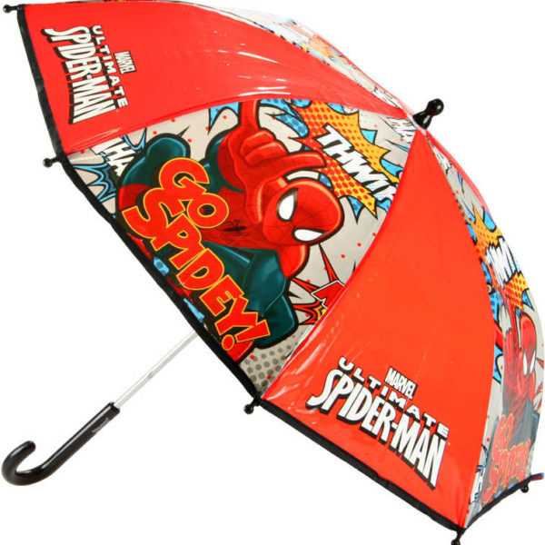 Deštník dětský Spiderman DeLuxe 60cmm manuální červený