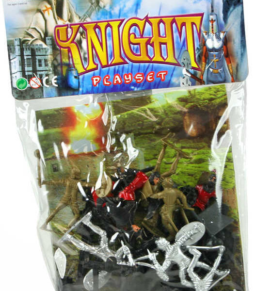Rytíři figurky plastové 5-7cm set s doplňky v sáčku 3 barvy