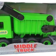 WADER Auto nákladní Middle Truck sklápěč 36cm zelený plast 32101