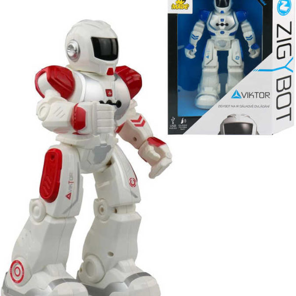 Robot Viktor interaktivní Zigybot 26cm IR ovládání pohybem ruky na baterie 2 barvy Zvuk
