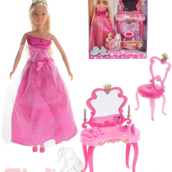 SIMBA Steffi Love panenka 29cm set princezna s toaletním stolkem a židličkou