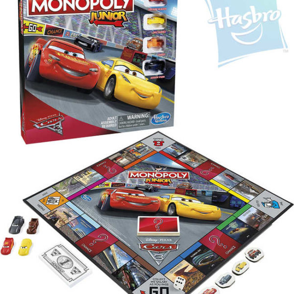 HASBRO Hra MONOPOLY Junior Auta 3 (Cars) *SPOLEČENSKÉ HRY*