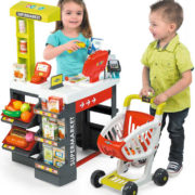 SMOBY Supermarket červeno-zelený dětský obchod velký herní set na baterie Světlo Zvuk