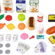 SMOBY Supermarket červeno-zelený dětský obchod velký herní set na baterie Světlo Zvuk