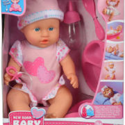 SIMBA New Born Baby panenka miminko holčička 30cm pije čůrá set s doplňky