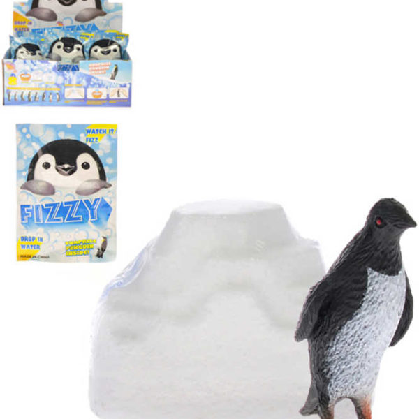 Tučňák v ledovci rozpustném ve vodě hračka s překvapením v sáčku