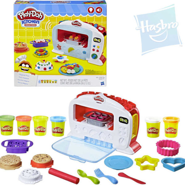 HASBRO PLAY-DOH Set Trouba mikrovlnná s doplňky + modelína 6 kelímků Světlo Zvuk