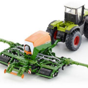 SIKU Set Traktor zelený Claas Xerion + secí přívěs 1:87 model kov 1826