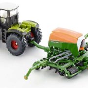 SIKU Set Traktor zelený Claas Xerion + secí přívěs 1:87 model kov 1826