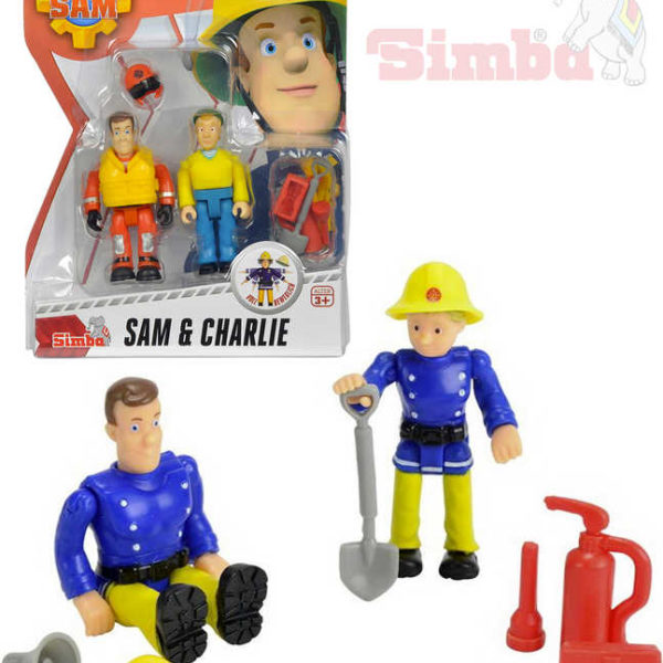 SIMBA Figurka Požárník Sam 7,5cm a jeho kamarádi set 2 figurky 4 druhy plast