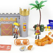 Hrad s rytíři velký herní set s příšlušenstvím plast v krabici