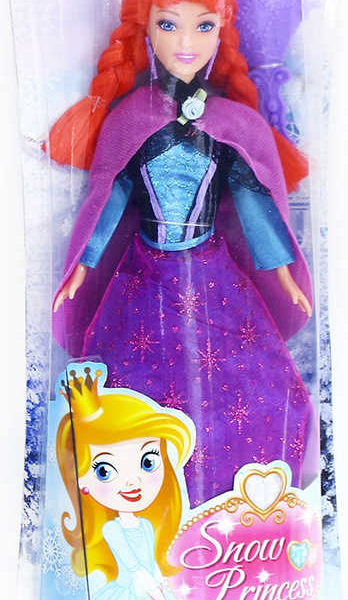 Panenka zimní království princezna 29cm zrzka set s doplňky v krabičce