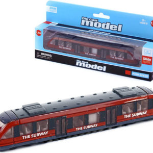 Vlak 17cm moderní vlaková souprava kovová metro v krabičce