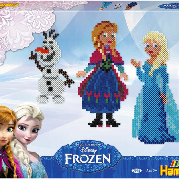 Korálky zažehlovací Frozen (Ledové Království) set 4000ks + 2 podložky s doplňky v krabici
