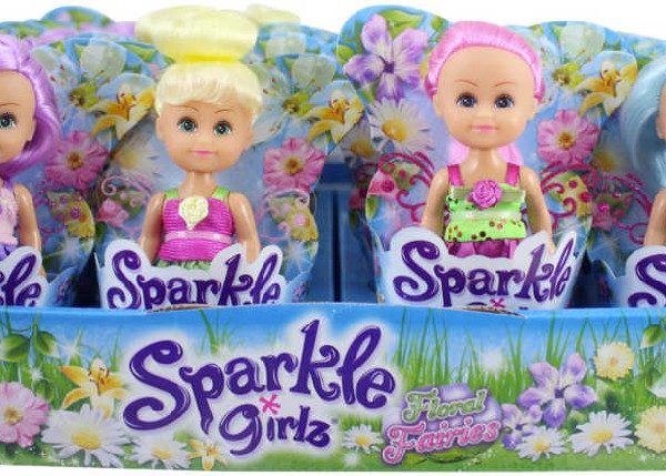 Panenka v kornoutu 10cm Sparkle Girlz Floral Fairies víla s křídly 4 druhy