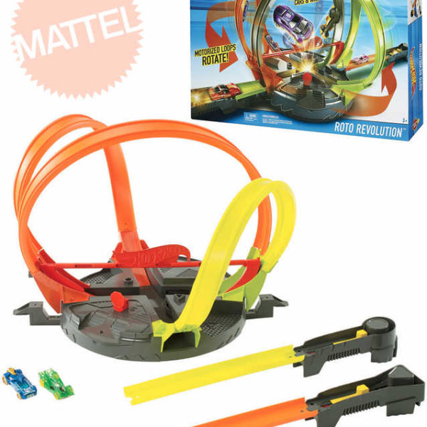 MATTEL HOT WHEELS Dráha Roto Revoluce herní set se 2 autíčky na baterie