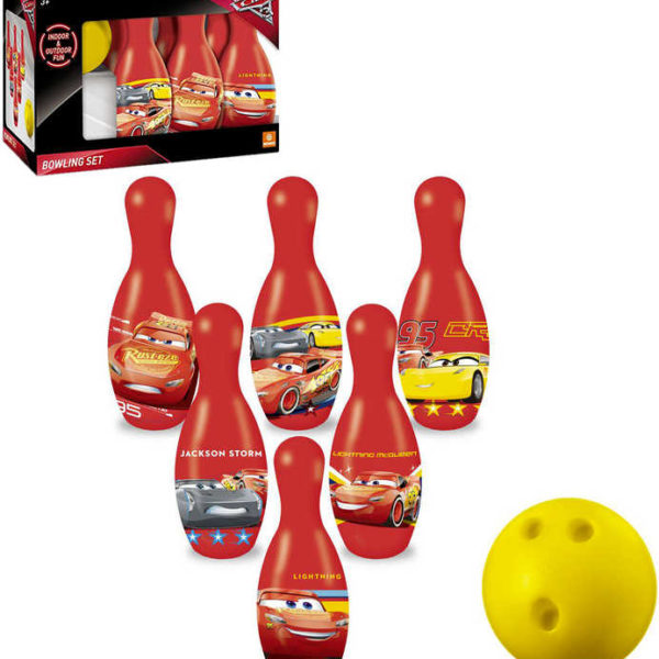 SEDCO Kuželky dětské 20cm Mondo Cars 3 (Auta) na bowling set 6ks + koule plast