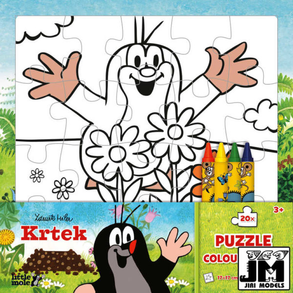 JIRI MODELS Omalovánky puzzle s voskovkami Krtek (Krteček)