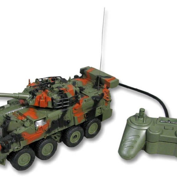 RC Transporter vojenský tank na dálkové ovládání 27MHz na kabel na baterie 2 barvy