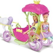 MATTEL BRB Panenka Barbie set kočár ze sladkého království s koněm a panenkou