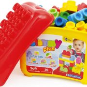 CLEMENTONI Clemmy Plus baby set kostky gumové 30ks měkké velké dílky v úložném boxu