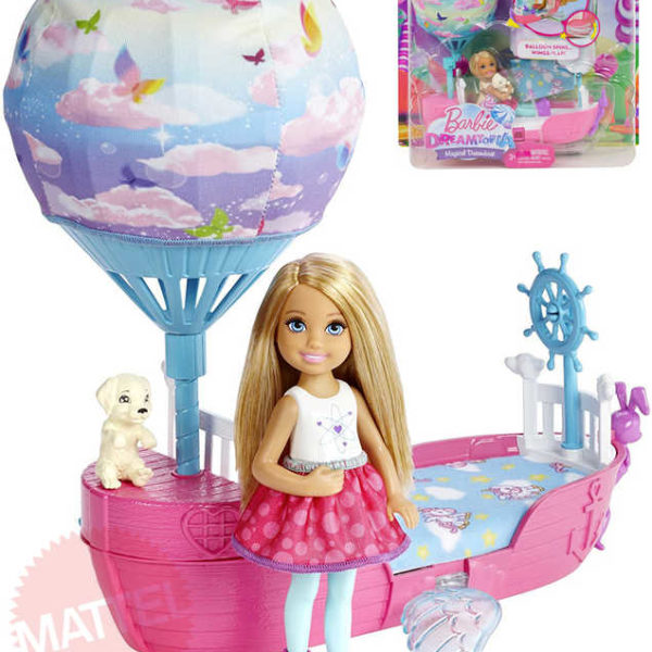 MATTEL BRB Panenka Barbie Kouzelná loď snů herní set s doplňky plast v krabici