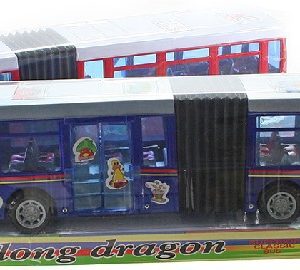 Autobus velký kloubový 63cm harmonika na setrvačník funkční dveře 2 barvy