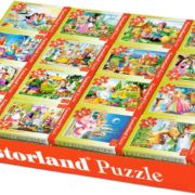 Minipuzzle Pohádky 54 dílků 16,5x11cm skládačka v krabičce 16 druhů