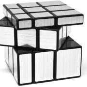 Hlavolam kostka stříbrná Mirror Cube 5,5cm zrcadlový povrch