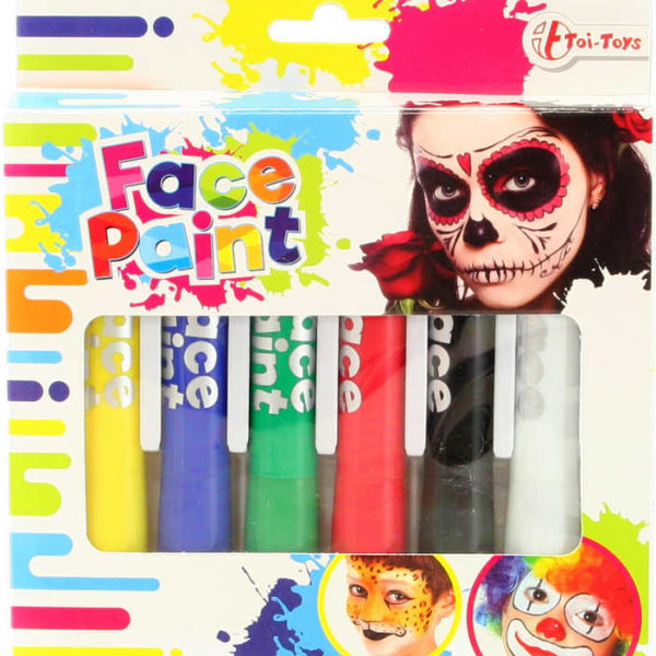 Barvy dětské obličejové na karneval set 6ks v krabičce