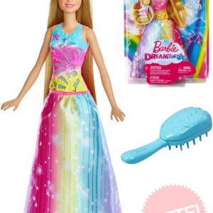 MATTEL BRB Barbie panenka princezna běloška magické vlasy Světlo Zvuk