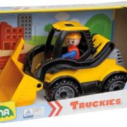 LENA Truckies nakladač 20cm set baby autíčko + panáček 01622 plast