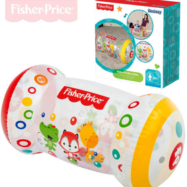 FISHER PRICE Baby válec nafukovací s míčky na lození transparentní